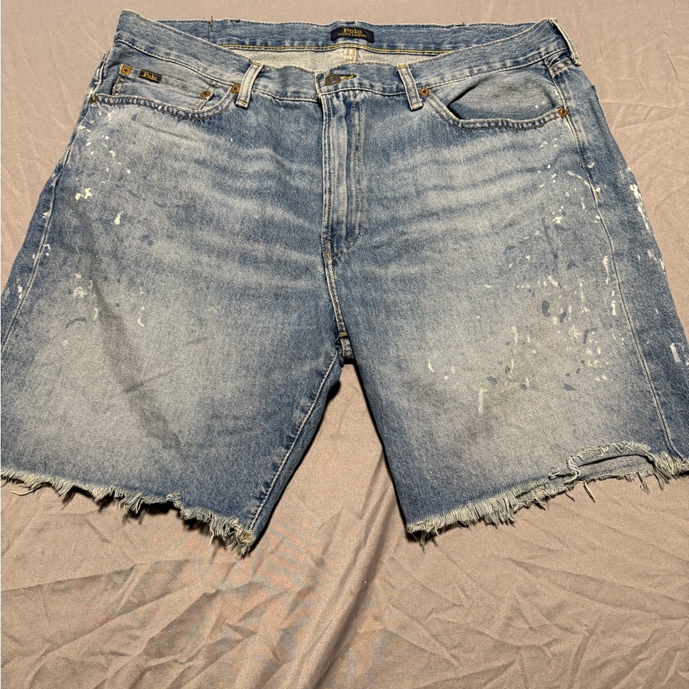 Polo Distressed Denim Men Shorts
